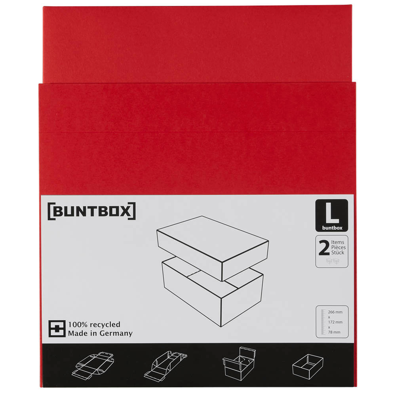 BUNTBOX L Geschenkboxen 3,6 l rot 26,6 x 17,2 x 7,8 cm, 2 St.