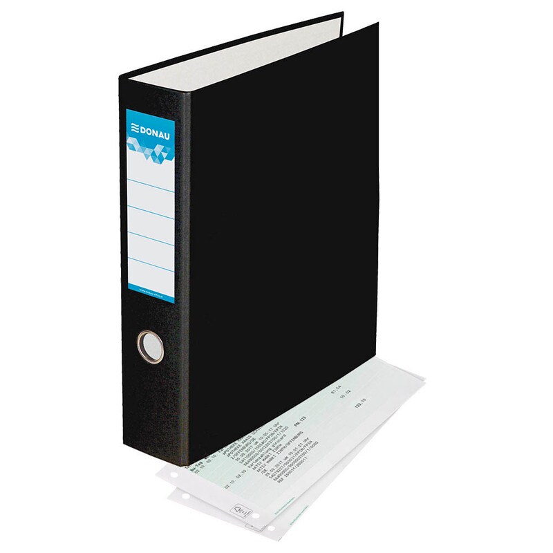DONAU Doppelordner schwarz Karton 7,5 cm, 1 St.