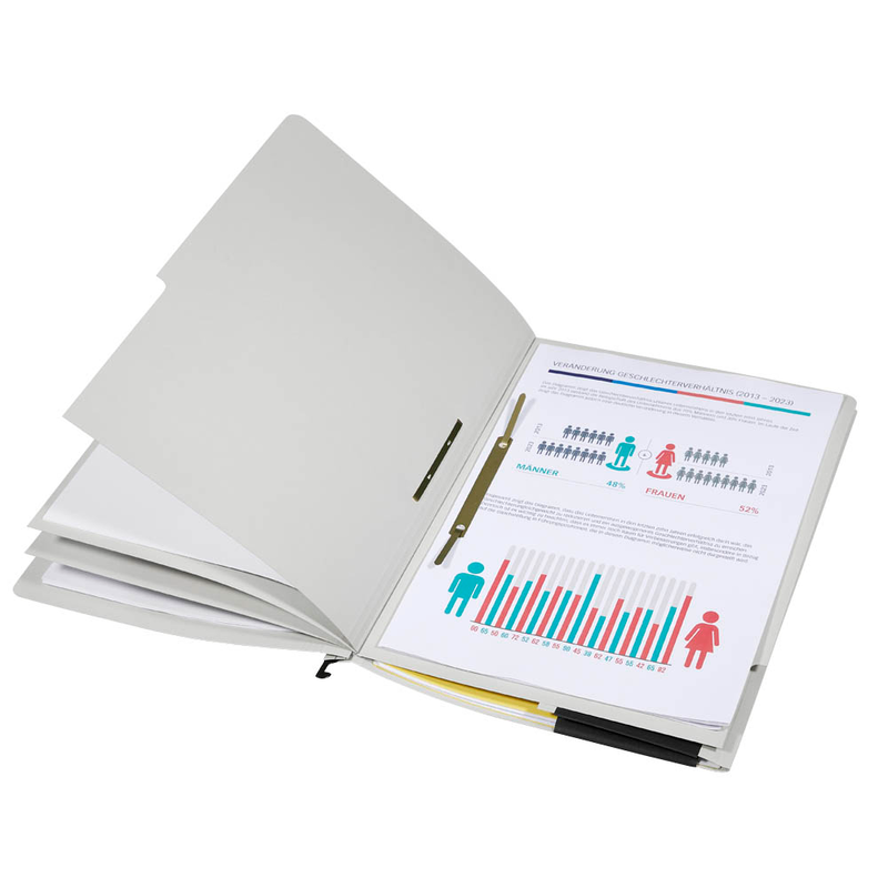 dots Personalhefter Karton lichtgrau DIN A4 4x kaufmännische Heftung, 5 St.