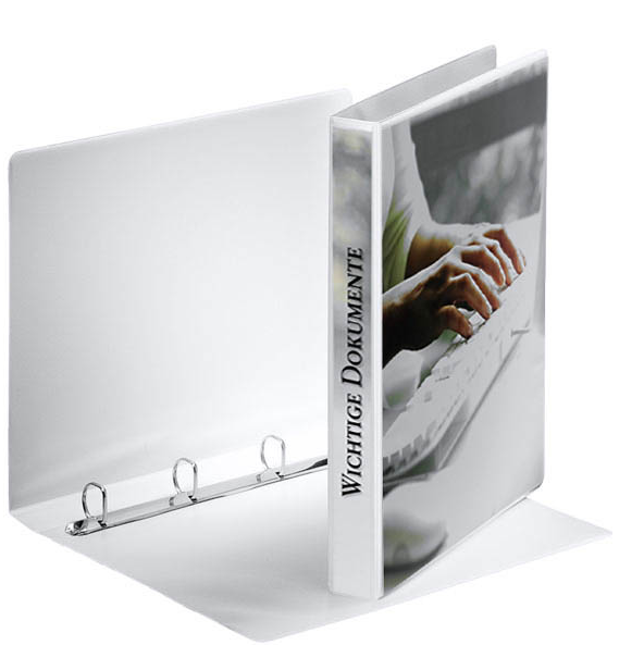 Esselte Präsentationsringbücher 4-Ringe weiß 3,8 cm DIN A4, 10 St.