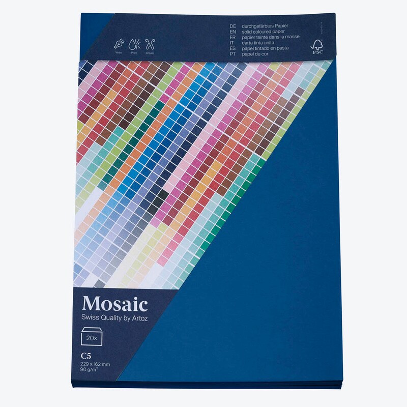 artoz Briefumschläge Mosaic DIN C5 ohne Fenster marine haftklebend 20 St.
