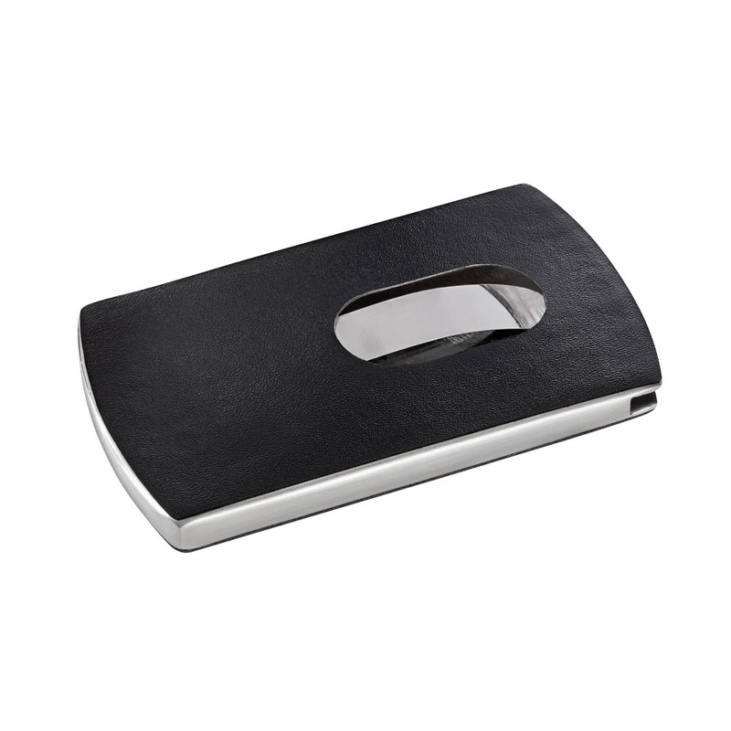 SIGEL Visitenkartenetui schwarz/silber, für bis zu 12 Visitenkarten