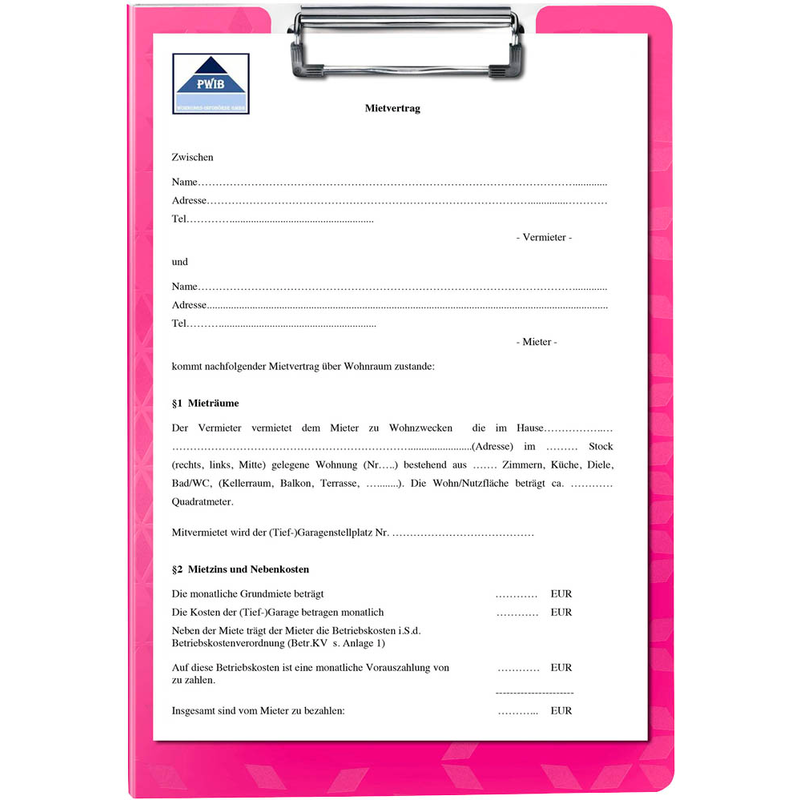 LEITZ Klemmbrettmappe WOW 4199 DIN A4 pink Kunststoff, 1 St.