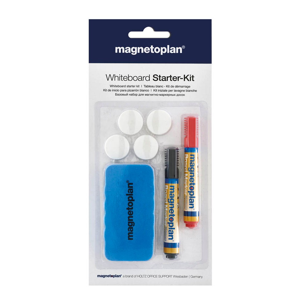 magnetoplan Whiteboard Starter-Kit (4x Magnet, 2x Marker, 1x Tafellöscher)