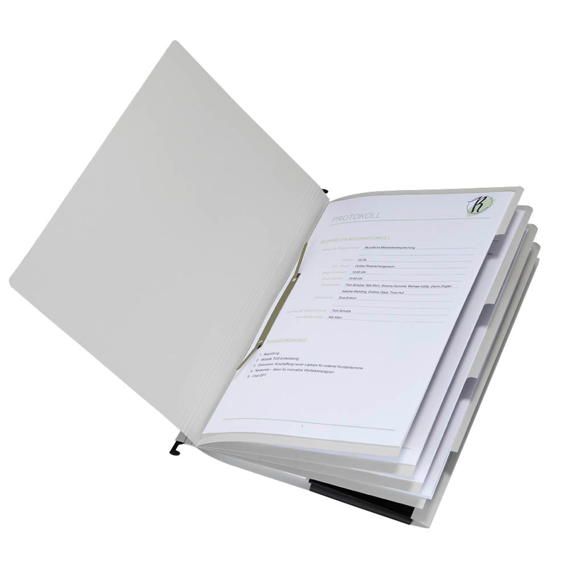 dots Personalhefter Karton lichtgrau DIN A4 4x kaufmännische Heftung, 5 St.