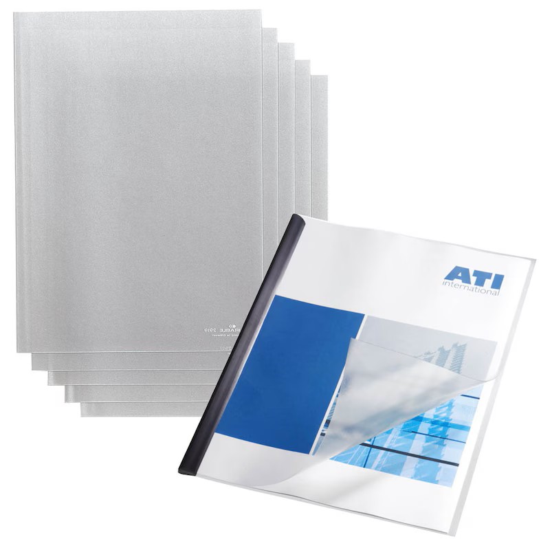DURABLE Klemmschienenhüllen DIN A4 transparent genarbt 0,12 mm, 50 St.