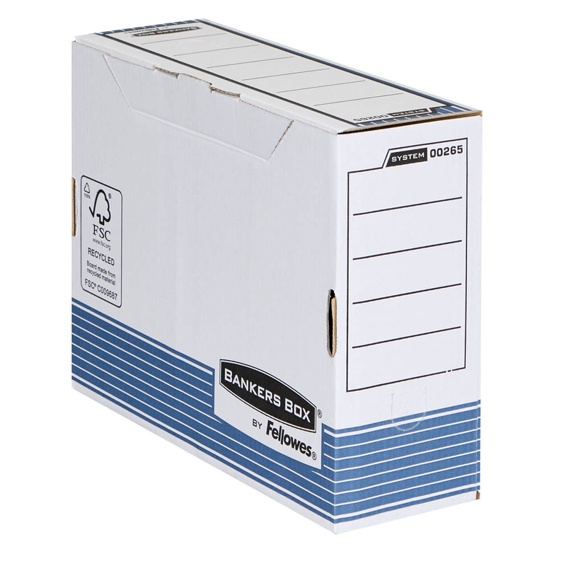 Bankers Box Archivboxen Bankers Box weiß/blau 10,8 x 26,5 x 32,7 cm, 10 St.