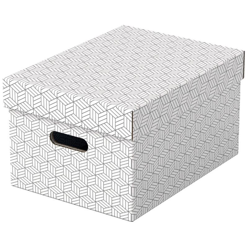 Esselte Home Aufbewahrungsboxen 17,5 l weiß 26,5 x 36,5 x 20,5 cm, 3 St.