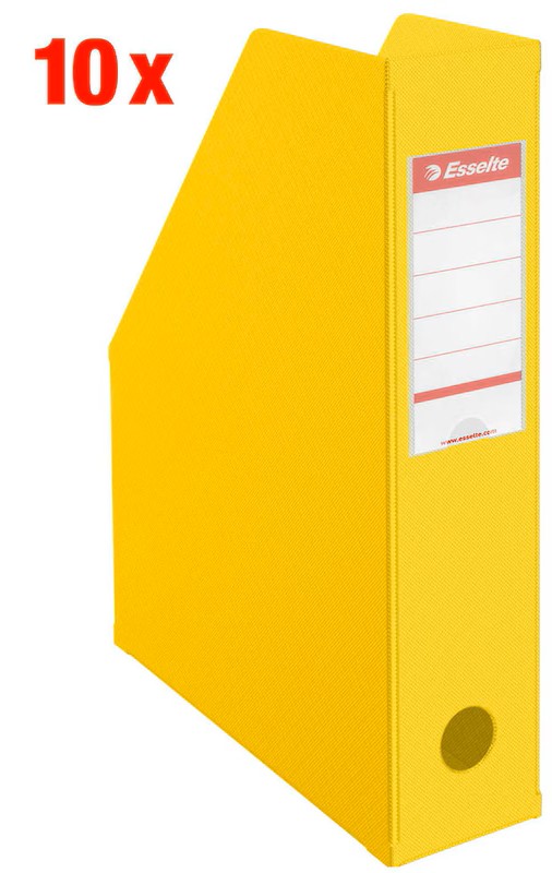 10 Esselte Stehsammler 56001 gelb Kunststoff, DIN A4