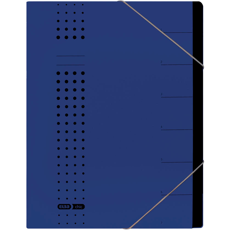 ELBA Ordnungsmappen chic 7 Fächer blau, 5 St.