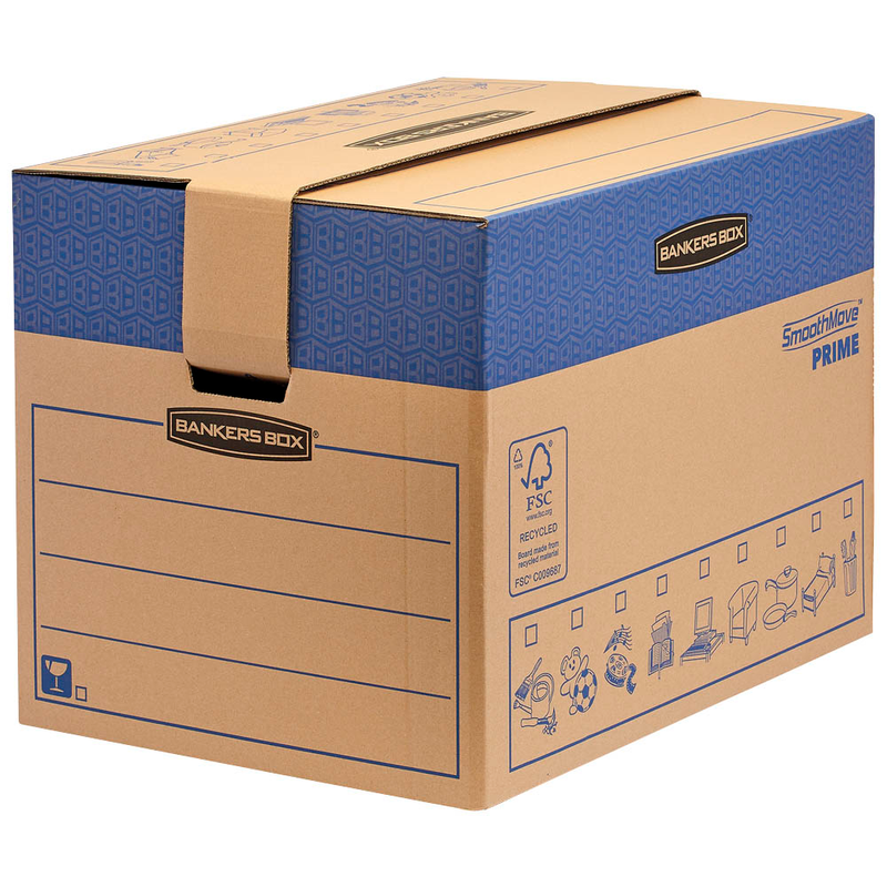 Bankers Box Umzugskartons SmoothMove FastFold 63,2 x 48,0 x 46,3 cm, 5 St.
