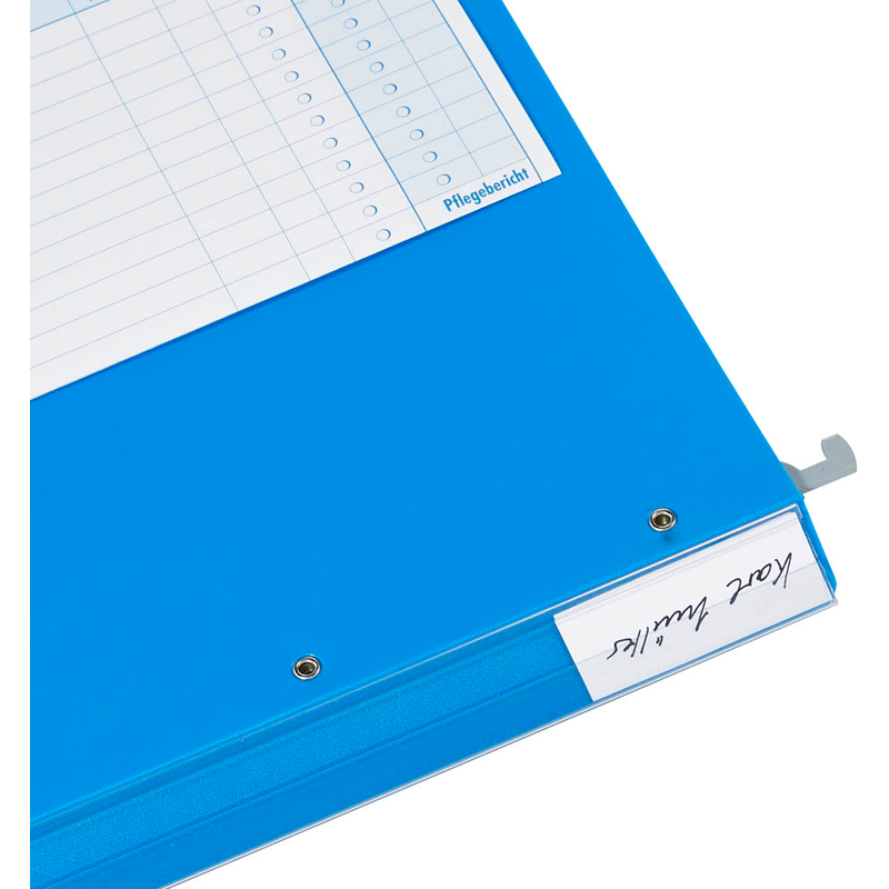 BOI Patienten-Dokumentations-Hängemappe 4-Ringe Economy Click-Line blau Boden: 3,0 cm, 1 St.