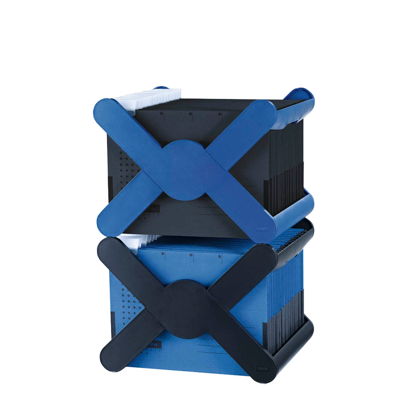 HAN Hängeregistraturkorb ohne Mappen X-CROSS blau
