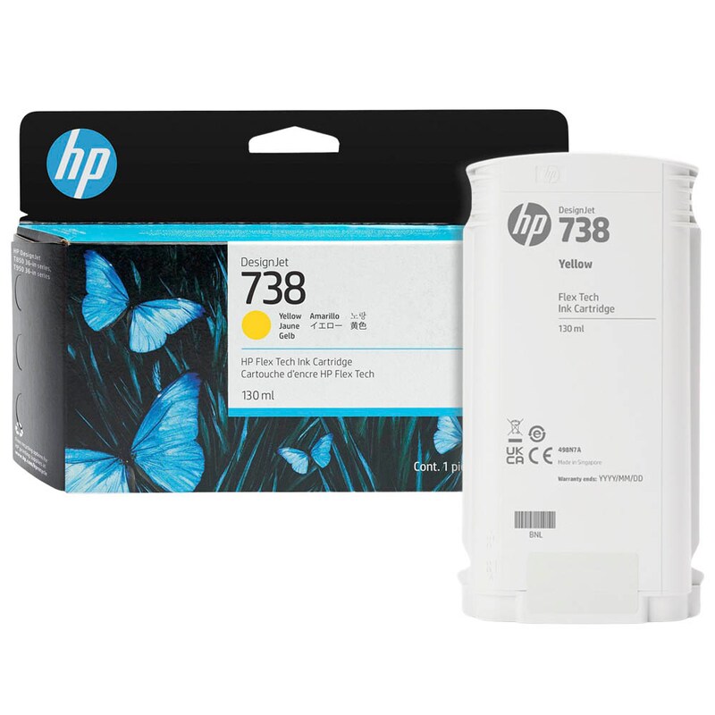 HP 738 / 498N7A Druckerpatrone gelb