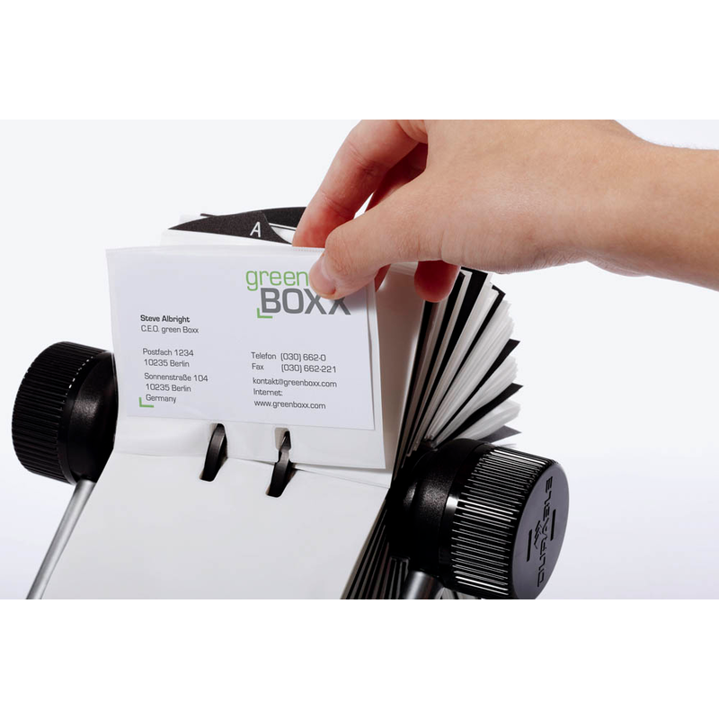 DURABLE Visitenkarten-Rollkartei Visifix schwarz, für 560 Visitenkarten