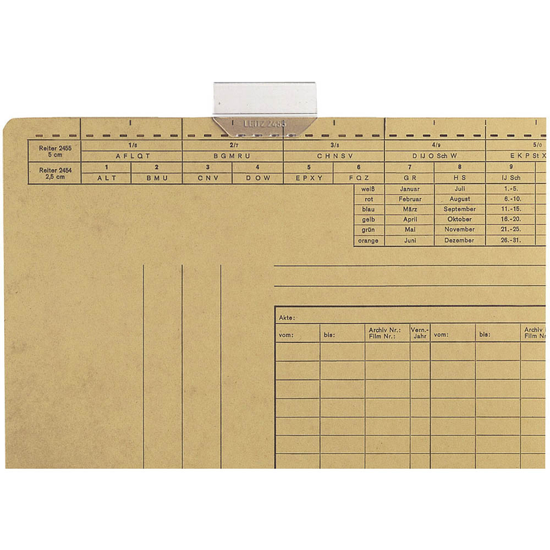 LEITZ Vollsichtreiter 2455 transparent, 50 St.