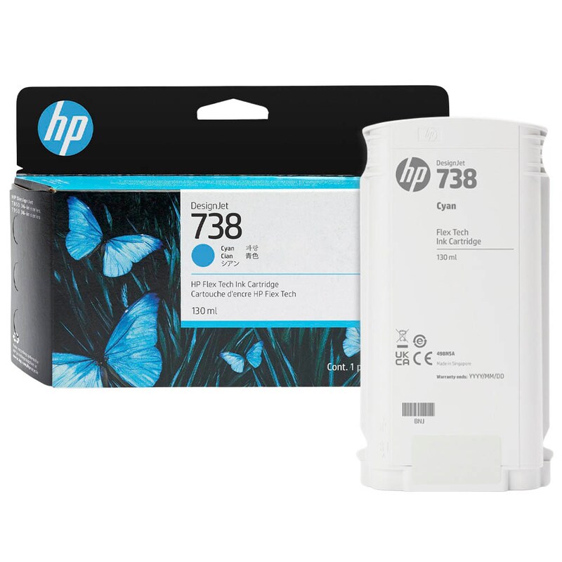 HP 738 / 498N5A Druckerpatrone cyan