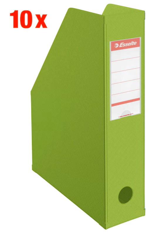 10 Esselte Stehsammler 56006 grün Kunststoff, DIN A4