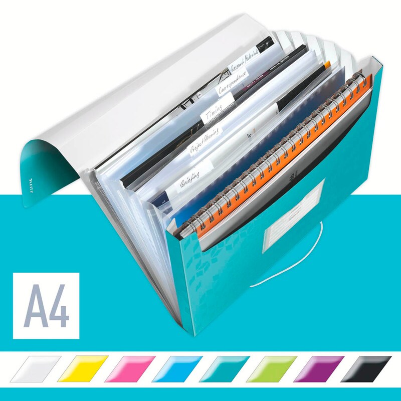 LEITZ Fächermappe WOW 4589 6 Fächer blau, 1 St.
