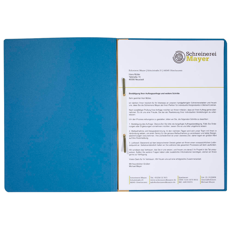 LEITZ Ösenhefter 3742 Karton blau DIN A4, 50 St.