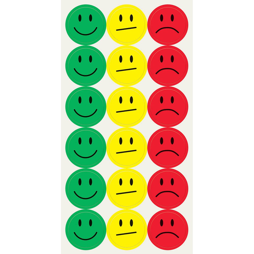 Sigel MU171 Klebepunkte mit Smileys 20 mm mehrfarbig (10 Bögen a 18 Stück)
