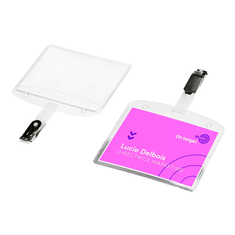 AVERY Zweckform Namensschilder mit Clip 9,0 x 6,0 cm, 1 Set