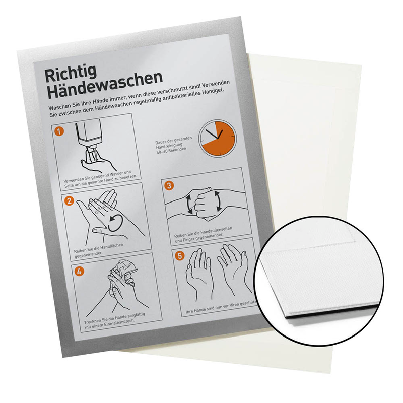 DURABLE Magnetrahmen DURAFRAME® GRIP A4 silber A4, 1 St.