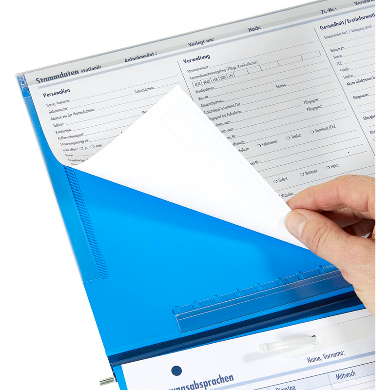 BOI Planettentasche Stan 1 Kunststoff blau DIN A4 1x kaufmännische Heftung, 1 St.