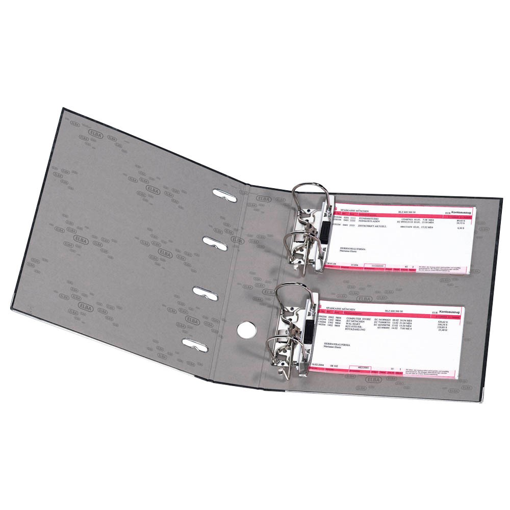 Elba Doppelordner DIN A5 quer schwarz (7,5 cm)