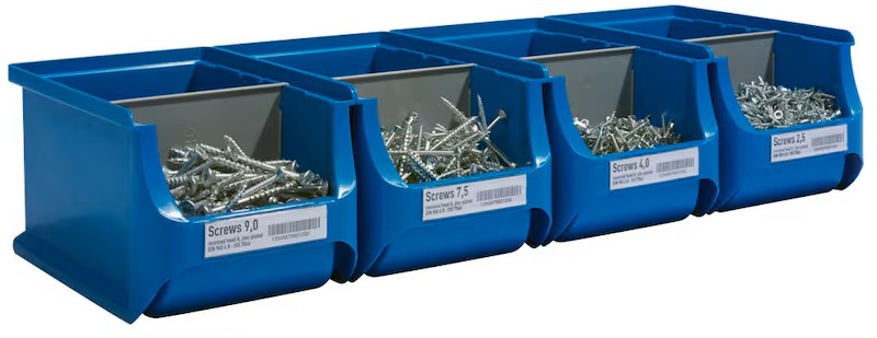 DURABLE Scannerschienen selbstklebend LABELFIX® glatt Kennzeichnung von Ablagekörben, Regale, Schubladen, Schränken und technischen Geräten, 10 St.