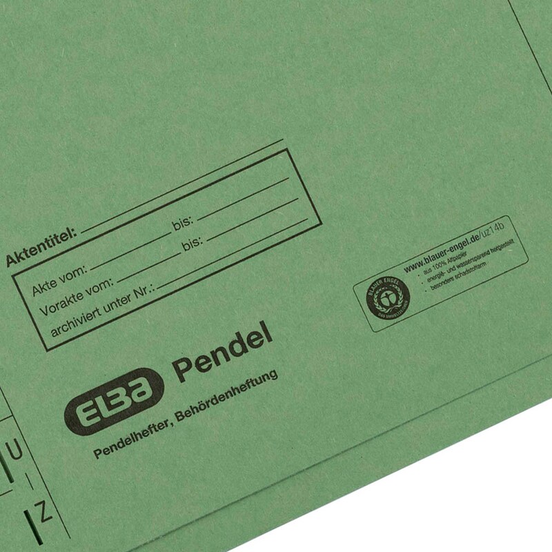 ELBA Pendelhefter Karton grün DIN A4 1x Amtsheftung, 1 St.
