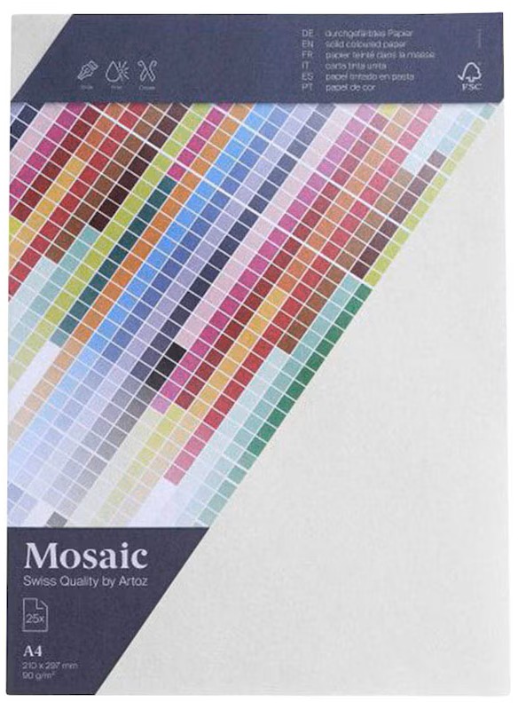 artoz Briefpapier Mosaic weiß DIN A4 90 g/qm 25 Blatt