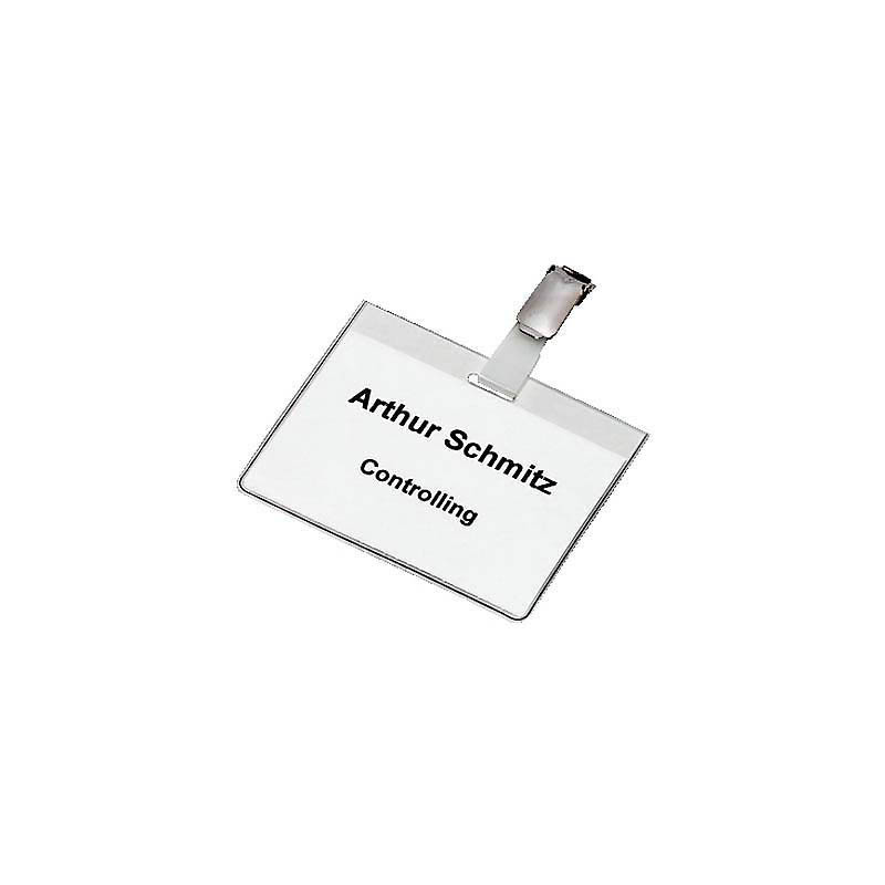 DURABLE Namensschilder mit Clip 9,0 x 6,0 cm, 25 St.