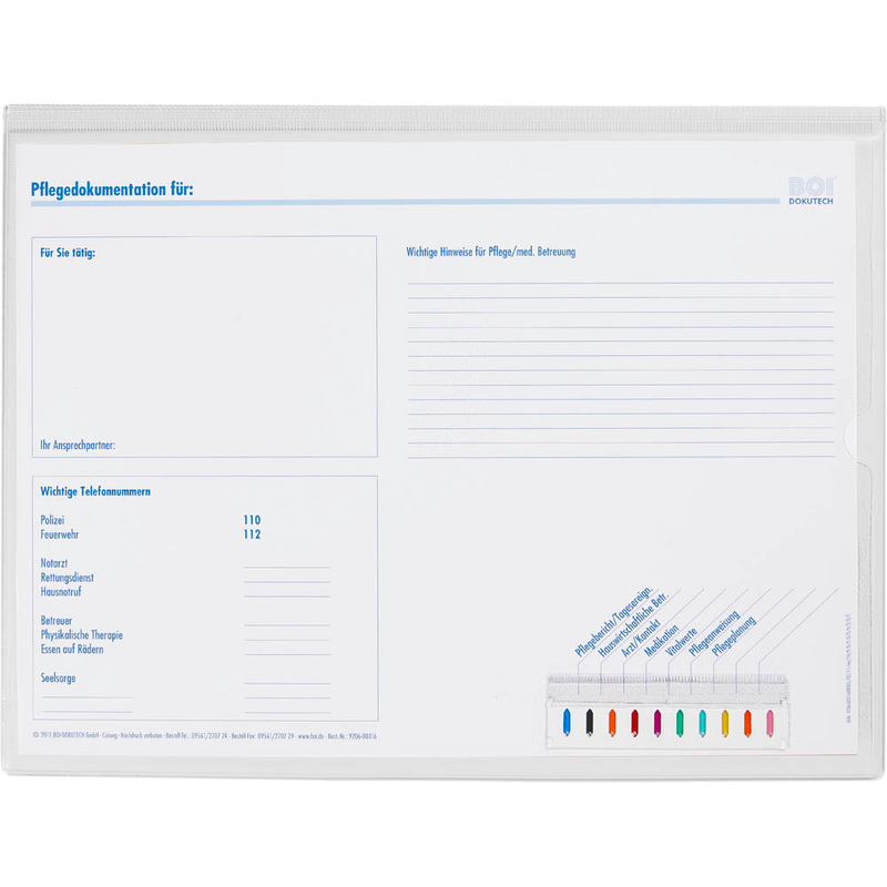 BOI Patienten-Dokumentationsmappe Professional-Line DIN A4 quer weiß, 1 St.