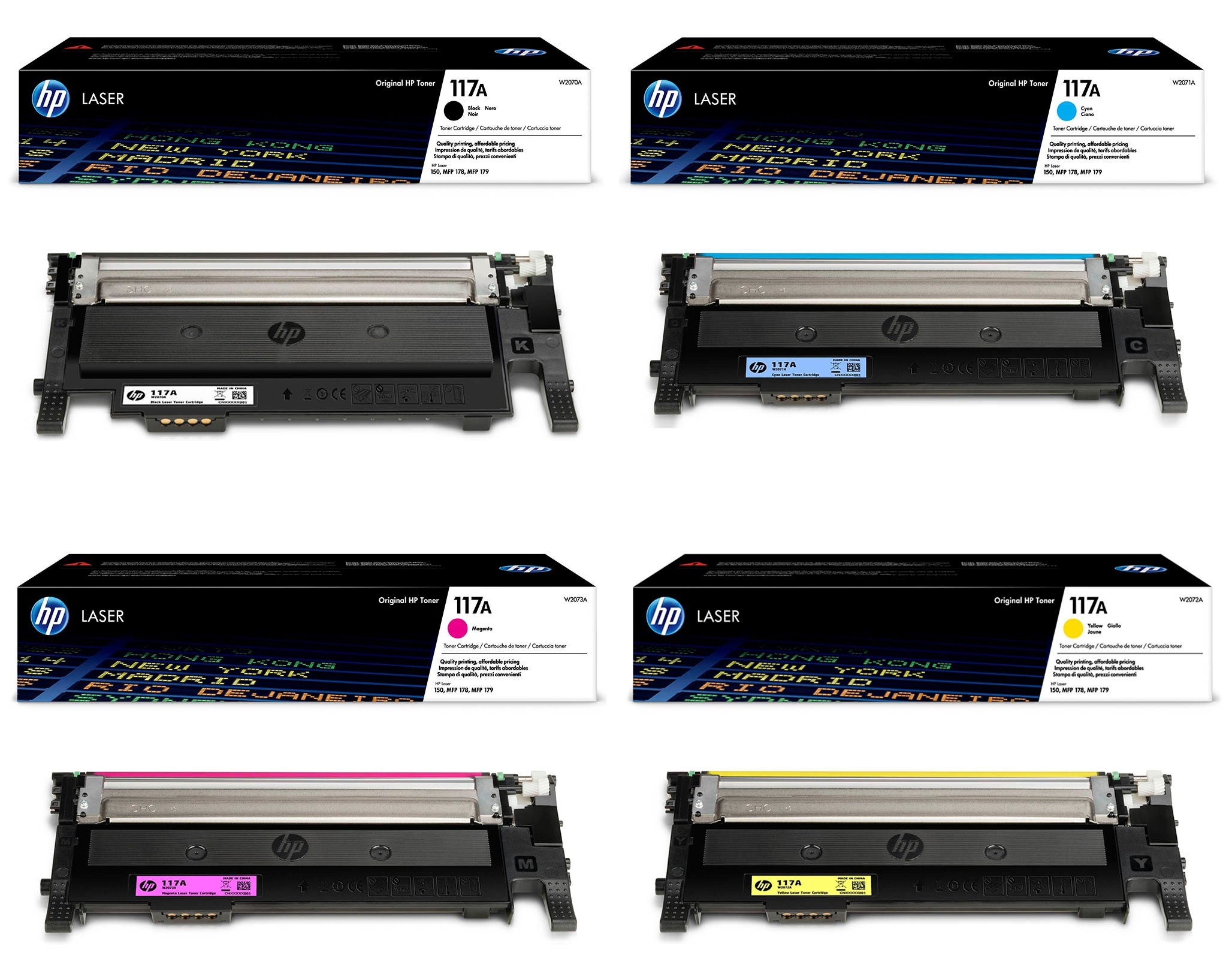 HP W2070A W2071A W2072A W2073A / 117A Toner Multipack CMYK (4er Set)