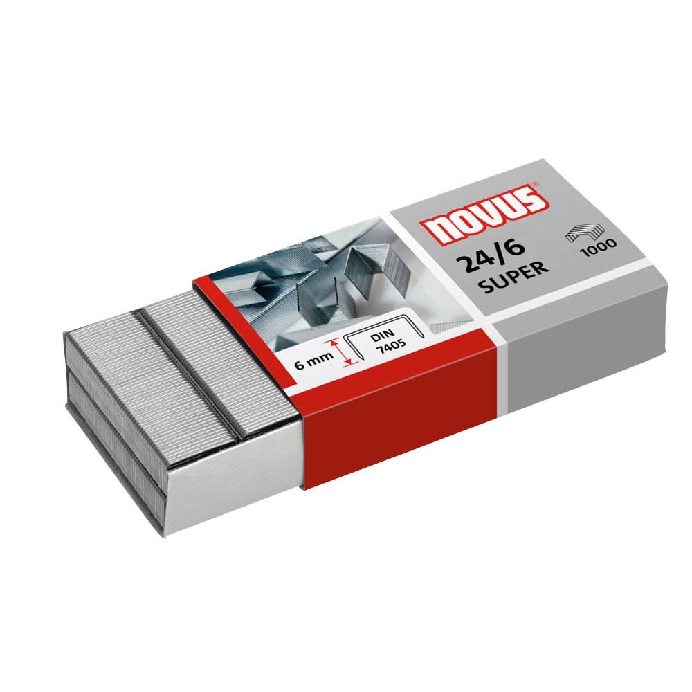 Novus Heftklammern Stahldraht 24/6 (1000er Pack)