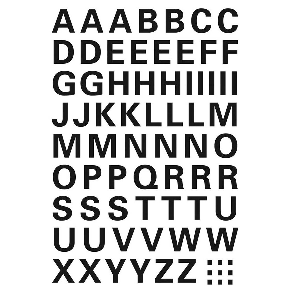 Herma 4158 Klebebuchstaben A-Z 10 mm schwarz (63 Stück)