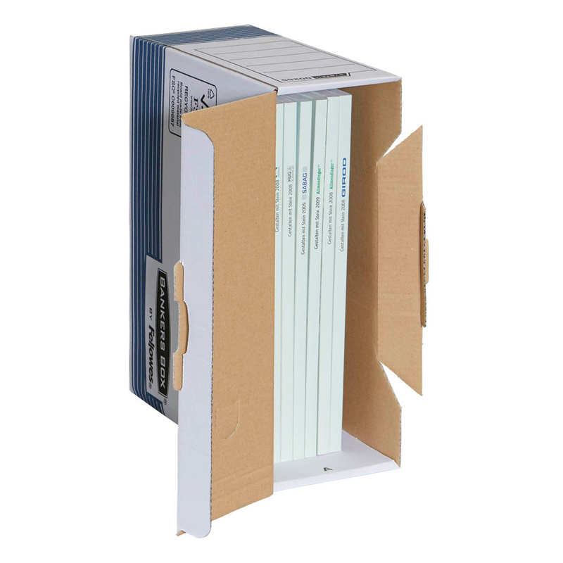Bankers Box Archivboxen Bankers Box weiß/blau 10,8 x 26,5 x 32,7 cm, 10 St.