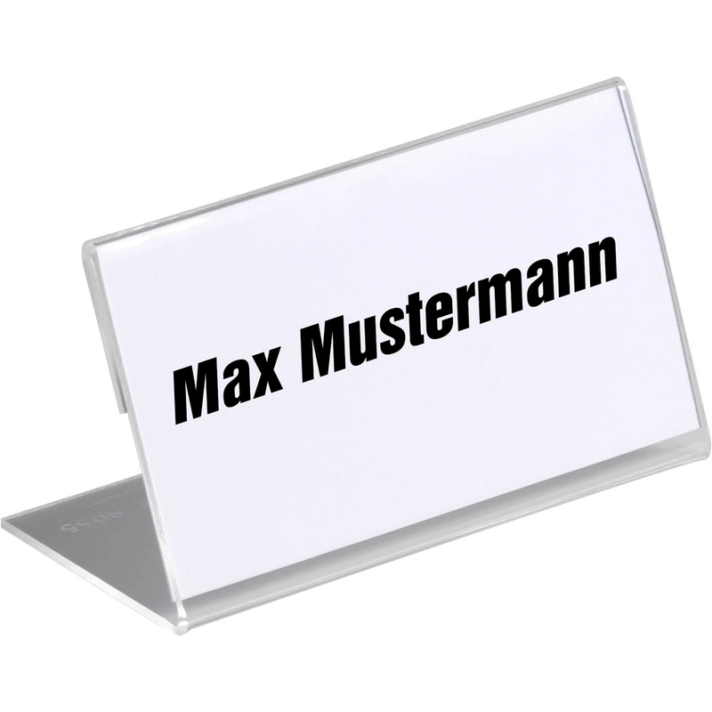 DURABLE Tischnamensschilder 8055-19 transparent 10,0 x 5,2 cm, 10 St.