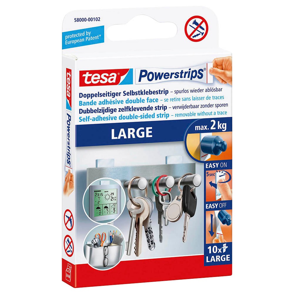 tesa Klebestreifen Powerstrips LARGE (10 Stück)