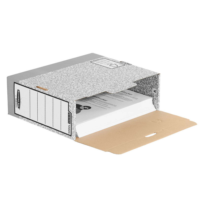 Bankers Box Archivboxen Bankers Box grau 11,1 x 32,7 x 26,5 cm, 10 St.