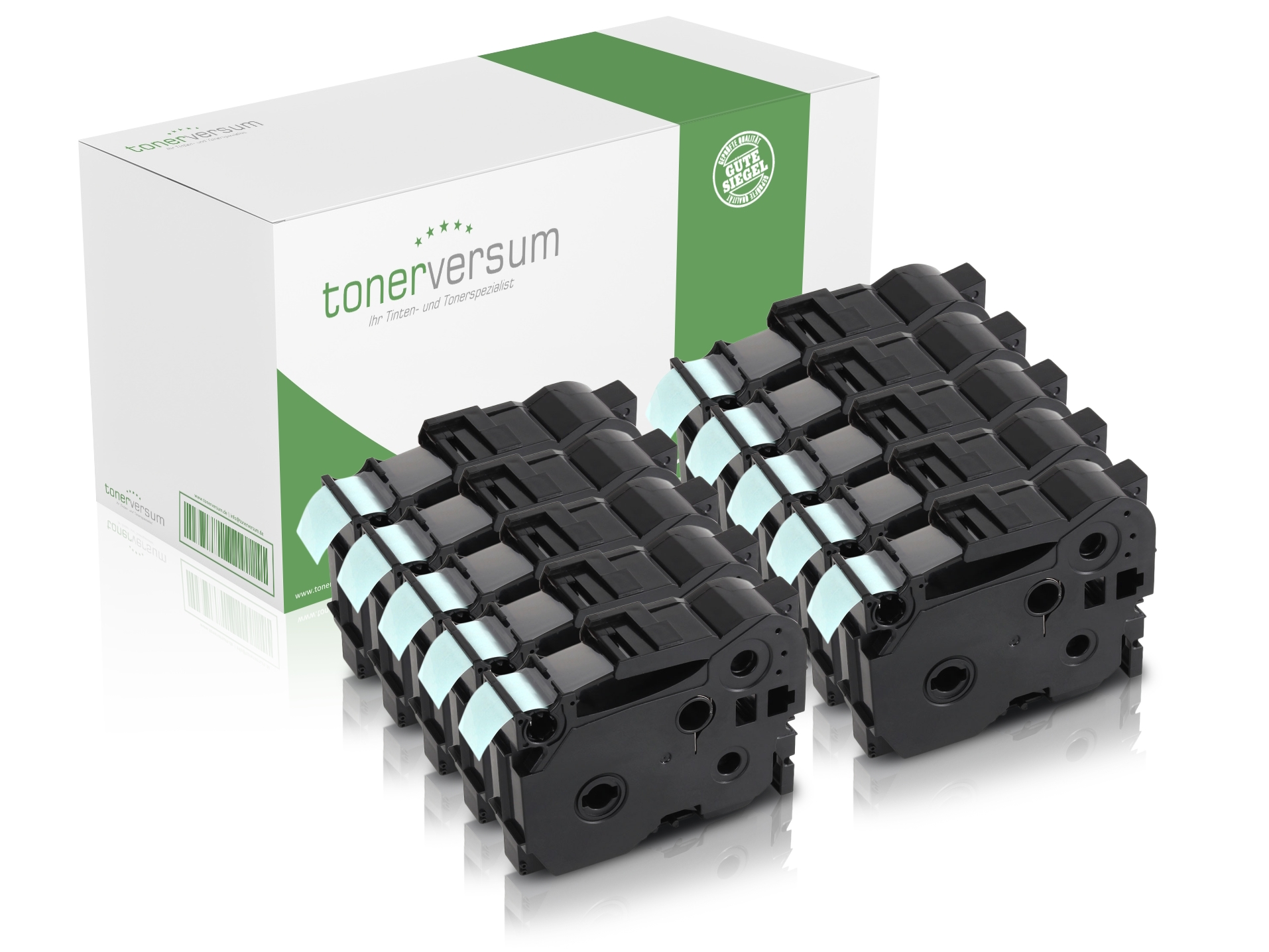 Alternativ zu Brother TZe-141 P-Touch Schriftband 18mm schwarz/transparent (10er Pack)