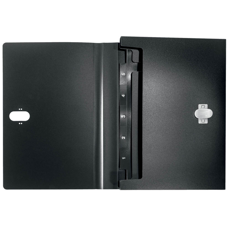 LEITZ Fächermappe recycle 4624 6 Fächer schwarz, 1 St.