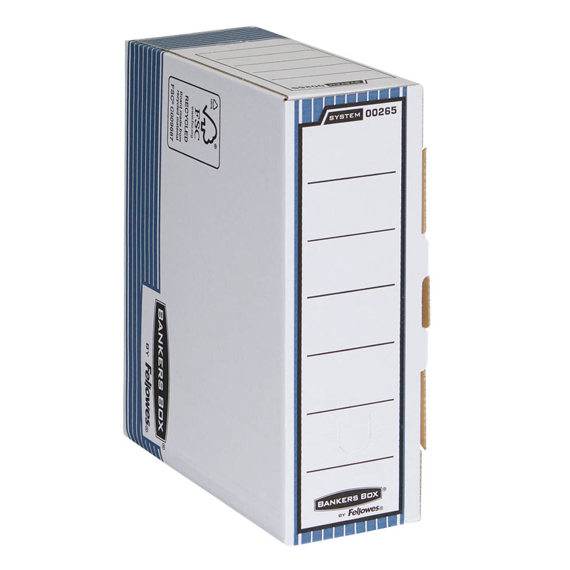 Bankers Box Archivboxen Bankers Box weiß/blau 10,8 x 26,5 x 32,7 cm, 10 St.