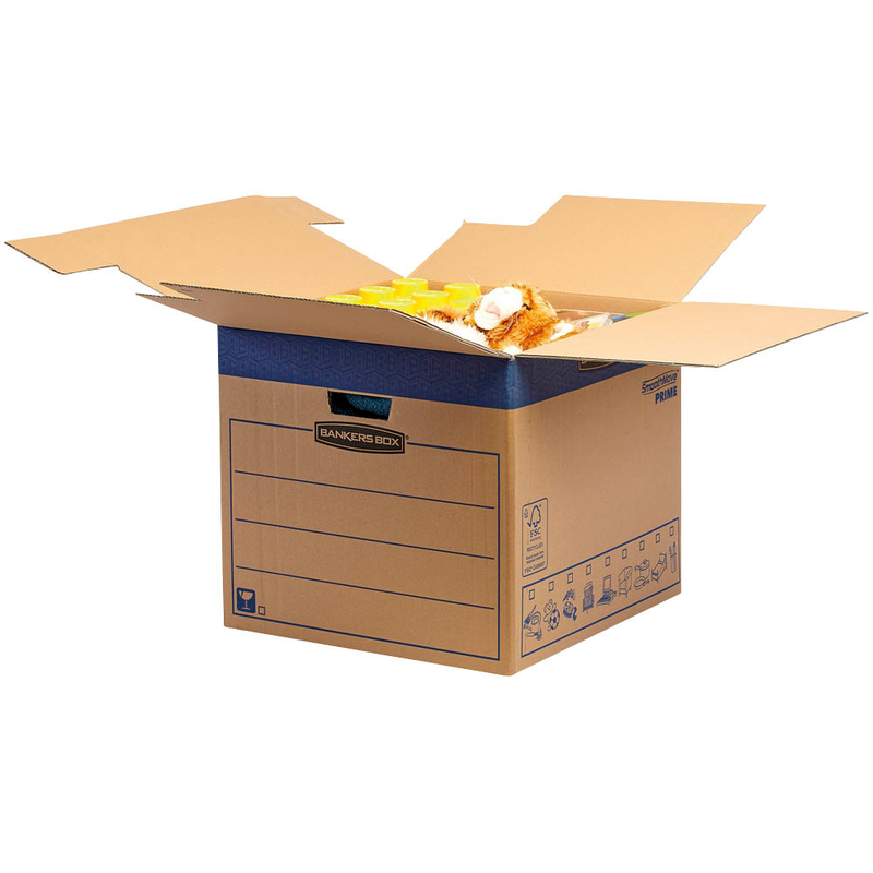 Bankers Box Umzugskartons SmoothMove FastFold 47,0 x 48,0 x 41,2 cm, 5 St.