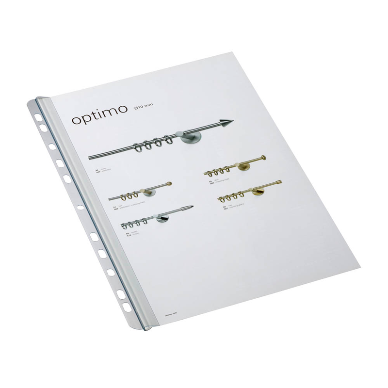 DURABLE Klemmschienen mit Abheftleiste transparent DIN A4 60 Blatt, 50 St.