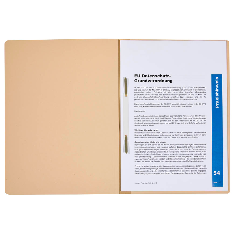 LEITZ Ösenhefter 3742 Karton chamois DIN A4, 50 St.