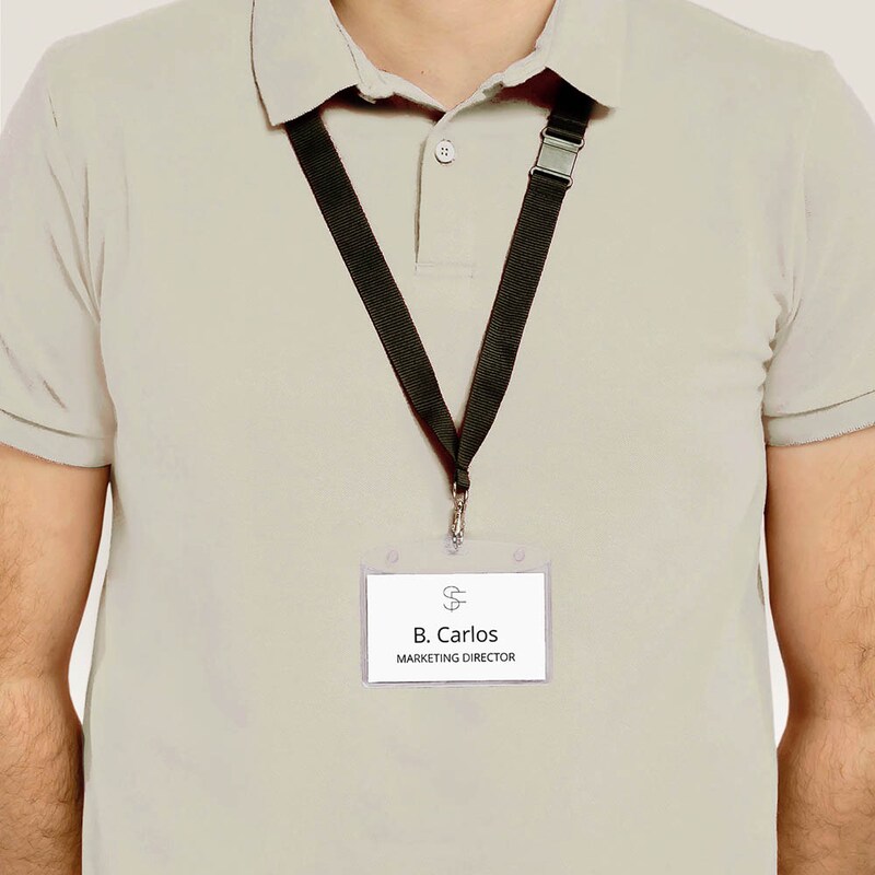 AVERY Zweckform Namensschilder mit Textilband 9,0 x 6,0 cm, 1 Set