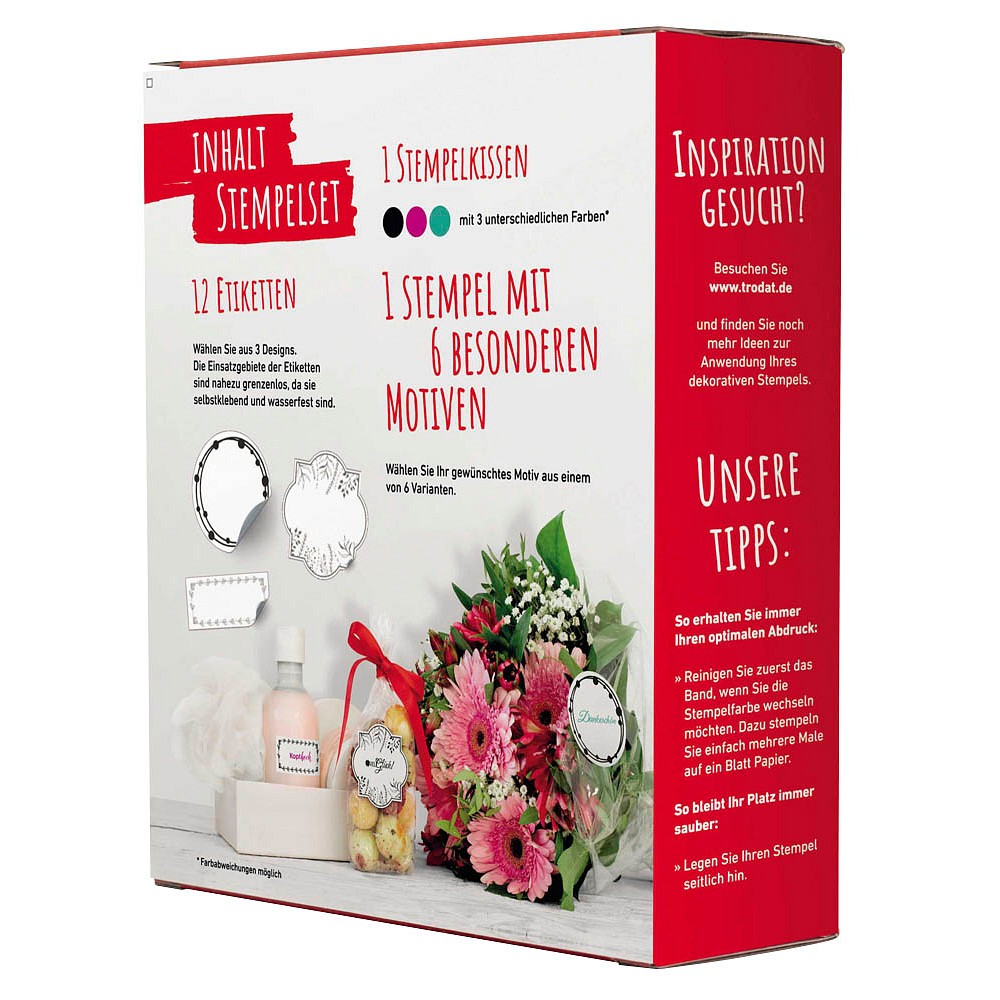 Trodat Vintage Motivstempelset Glückwünsche (43 x 15 mm)