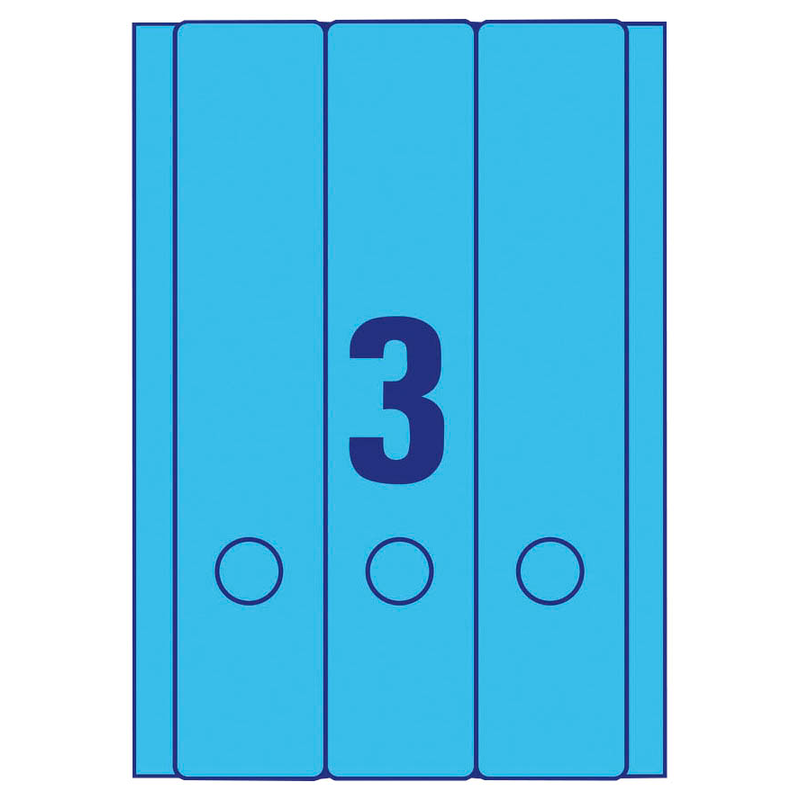 AVERY Zweckform Ordneretiketten L4753-20 blau, 20 Blatt